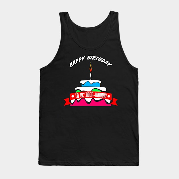 HBD OCTOBER-WOMAN Tank Top by SanTees